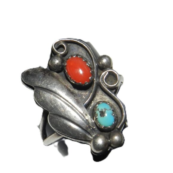 Women's Frank Ramone Navajo Sterling Silver Turquoise Ring - Picture 5 of 9
